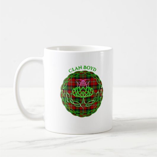 Boyd Scottish Tartan Celtic Thistle Kaffeetasse (Links)