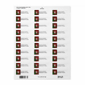 Boyd Tartan Kariert Monogram Address Labels (Vorne)