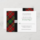 Boyd Tartan Scottish Celtic Wedding RSVP Antwort Einladung (Vorne/Hinten)