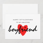 Boyfriend 1st Valentines Card (Vorne/Hinten)