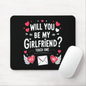 Boyfriend Ask Her Will You Be My Girlfriend Valent Mousepad (Mit Mouse)