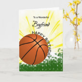 Boyfriend Basketball Geburtstagskarte Karte (Gelbe Blume)