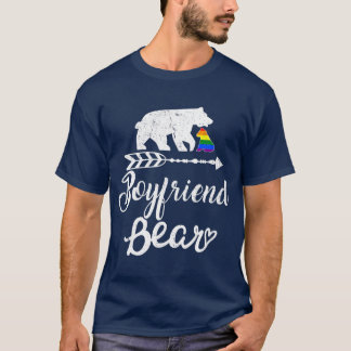Boyfriend Bear LGB Weihnachtsregenbogen Pride Gay T-Shirt