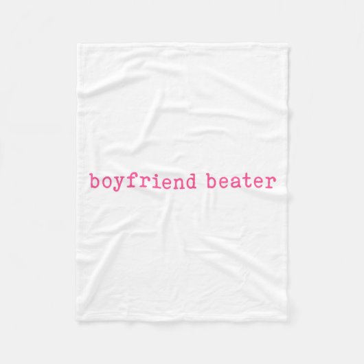 Boyfriend Beater Funny Girlfriend Humor Retro Groo Fleecedecke (Vorderseite)