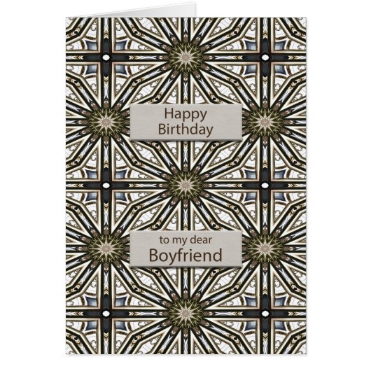 Boyfriend Birthday Abstrakt Mandala Design (Vorne)