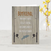 Boyfriend Birthday, Fishing for Compliments Karte (Gelbe Blume)