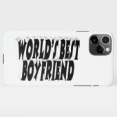 Boyfriend Black 3D Text iPhone Hülle (Rückseite (Horizontal))