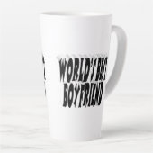 Boyfriend Black 3D Text Milchtasse (Rechte Ecke)