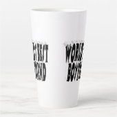 Boyfriend Black 3D Text Milchtasse (Vorderseite)
