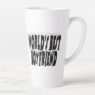 Boyfriend Black 3D Text Milchtasse