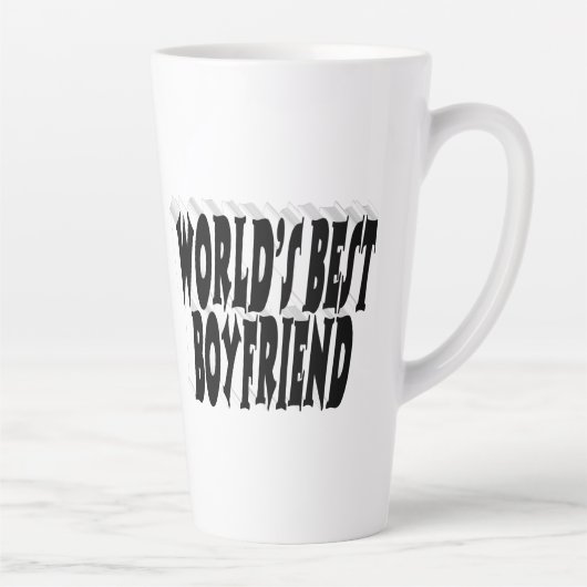 Boyfriend Black 3D Text Milchtasse (Rechts)