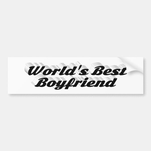 Boyfriend Black Script Autoaufkleber (Vorne)