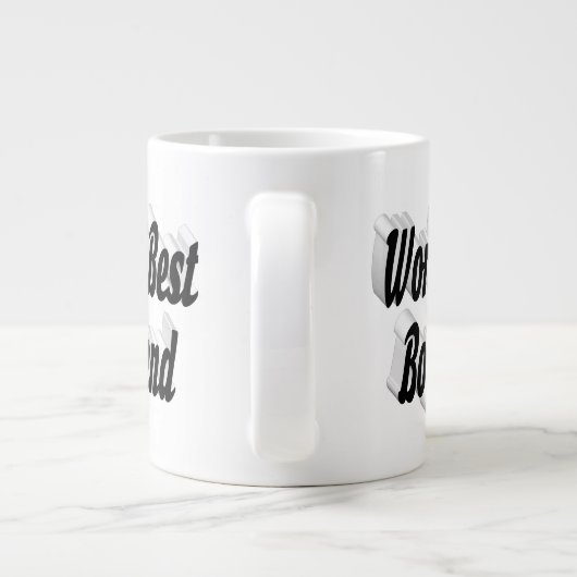 Boyfriend Black Script Jumbo-Tasse (Rückseite)
