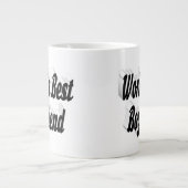 Boyfriend Black Script Jumbo-Tasse (Vorderseite)
