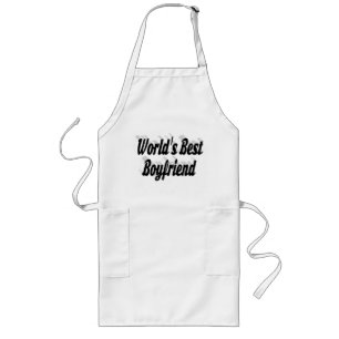 Boyfriend Black Script Lange Schürze