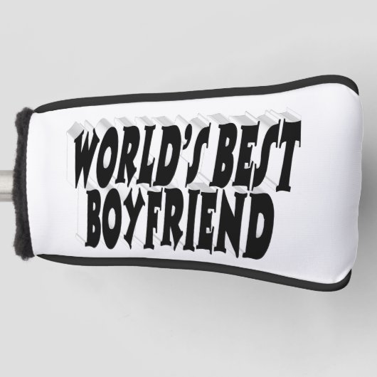 Boyfriend Black Typografy Golf Headcover (Vorderseite)