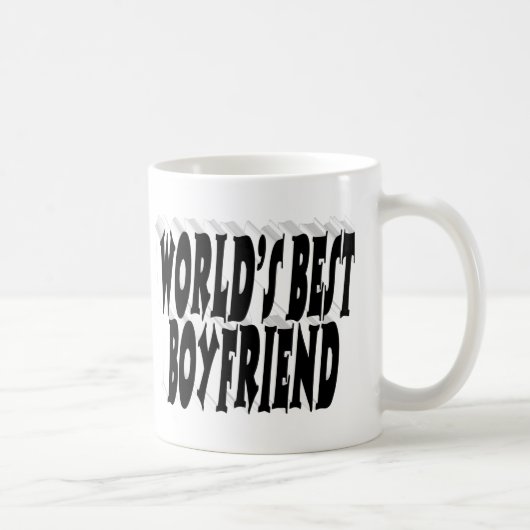Boyfriend Black Typografy Kaffeetasse (Rechts)