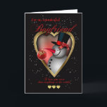 Boyfriend Christmas Card - Snowman im Herzen Feiertagskarte<br><div class="desc">Boyfriend Christmas Card - Snowman im Herzen</div>