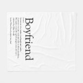 Boyfriend definiert Coolen und schwarzen Spaß Fleecedecke (Vorderseite (Horizontal))