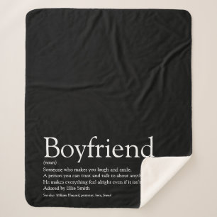 Boyfriend definiert Schwarz und Weiß der Moderne Sherpadecke