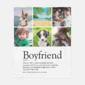 Boyfriend Definition 6 Foto Collage Fun Fleecedecke (Vorderseite)