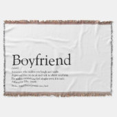Boyfriend Definition Cool Spaß Schwarz und Weiß Decke (Vorderseite)
