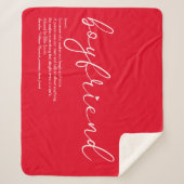 Boyfriend Definition Liebe Herz Elegantes Script R Sherpadecke (Vorderseite)