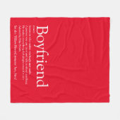 Boyfriend Definition Modern Fun Red Fleecedecke (Vorderseite (Horizontal))