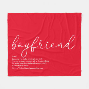 Boyfriend Definition Script Liebe Heart Red Fleecedecke