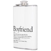 Boyfriend Definition Sprichwort Schwarz/Weiß Flachmann (Links)