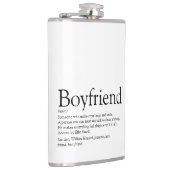 Boyfriend Definition Sprichwort Schwarz/Weiß Flachmann (Rechts)