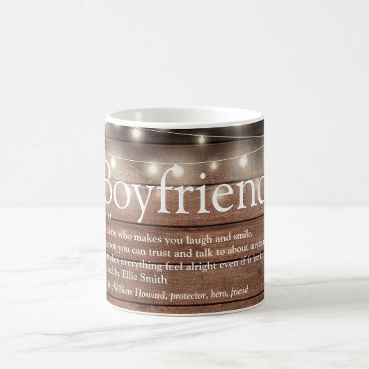 Boyfriend Definition String Lights Rustikales Holz Kaffeetasse (Mittel)