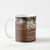 Boyfriend Definition String Lights Rustikales Holz Kaffeetasse (Links)