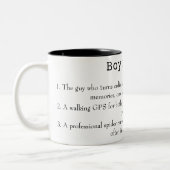 Boyfriend Definition-Tasse Zweifarbige Tasse (Links)