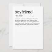 Boyfriend Definition Valentinenkarte Feiertagskarte (Vorderseite)