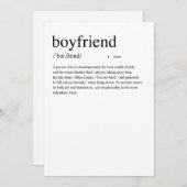 Boyfriend Definition Valentinenkarte Feiertagskarte (Vorne/Hinten)