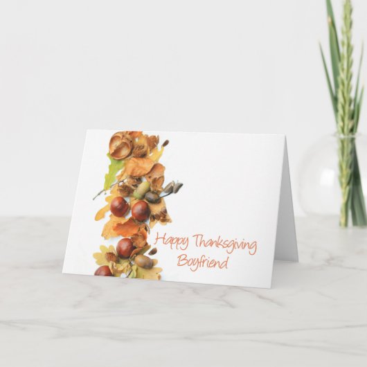 Boyfriend Erntedank Card Feiertagskarte (Vorderseite)