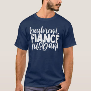 Boyfriend Fiancé Husband Matching Niedlich Wedding T-Shirt