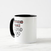 Boyfriend Fiancé Husband & Vater Est 2025 New Dad Tasse (Vorderseite Links)