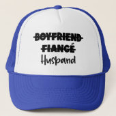 Boyfriend Fiance Husband Wedding Party Truckerkappe (Vorderseite)