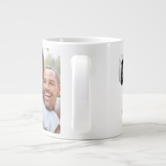 Boyfriend Foto Black Script Jumbo-Tasse (Rückseite)