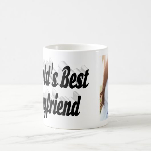Boyfriend Foto Black Script Kaffeetasse (Mittel)