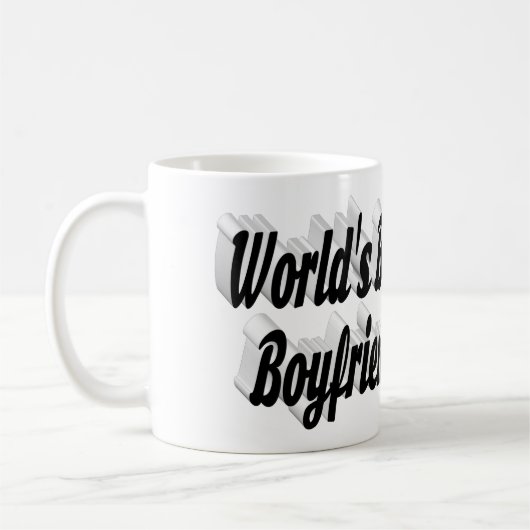 Boyfriend Foto Black Script Kaffeetasse (Links)