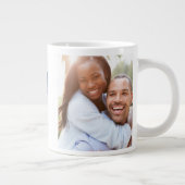 Boyfriend-Foto mit blauer Schrift Jumbo-Tasse (Rechts)