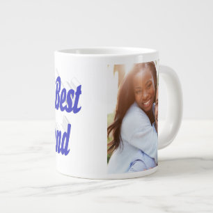 Boyfriend-Foto mit blauer Schrift Jumbo-Tasse