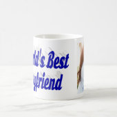 Boyfriend-Foto mit blauer Schrift Kaffeetasse (Mittel)