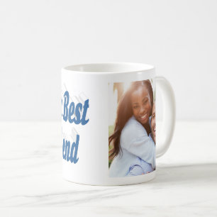 Boyfriend-Foto mit blauer Schrift Kaffeetasse