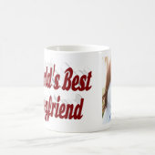 Boyfriend Foto mit burgundy Skript Kaffeetasse (Mittel)