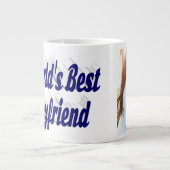 Boyfriend-Foto mit dunkelblauer Schrift Jumbo-Tasse (Vorderseite)