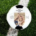 Boyfriend Foto Personalisiert Fußball<br><div class="desc">Feiern Sie den besten Freund,  der je ein Fußballfan mit diesem personalisierten Fußball ist. Sie können leicht mit einem Foto personalisieren,  die Ausdrücke "I Liebe You" (z.B. "Happy Birthday") und "Best Boyfriend Ever" personalisieren. Sie können auch Ihren Namen und das Jahr in einem handgeschriebenen Stilskript hinzufügen.</div>